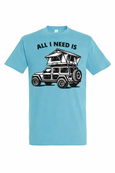 Livrare Imediata-Reduceri - Tricou Overlanding Camping-Atoll Blue Marime 2XL