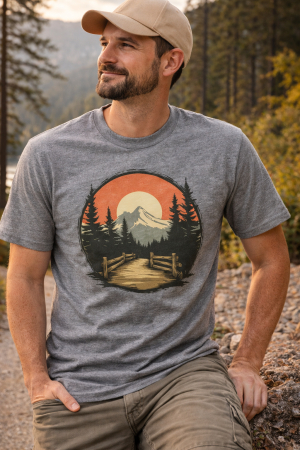 Tricouri - Sunset Escape tricou lifestyle outdoor urban streetwear gri Mannzes