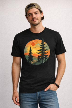Produse - Wild Sunset tricou lifestyle outdoor urban streetwear gri Mannzes