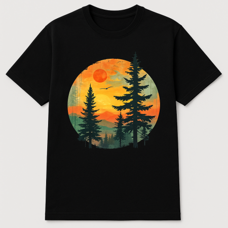 Wild Sunset tricou lifestyle outdoor urban streetwear gri Mannzes [1]