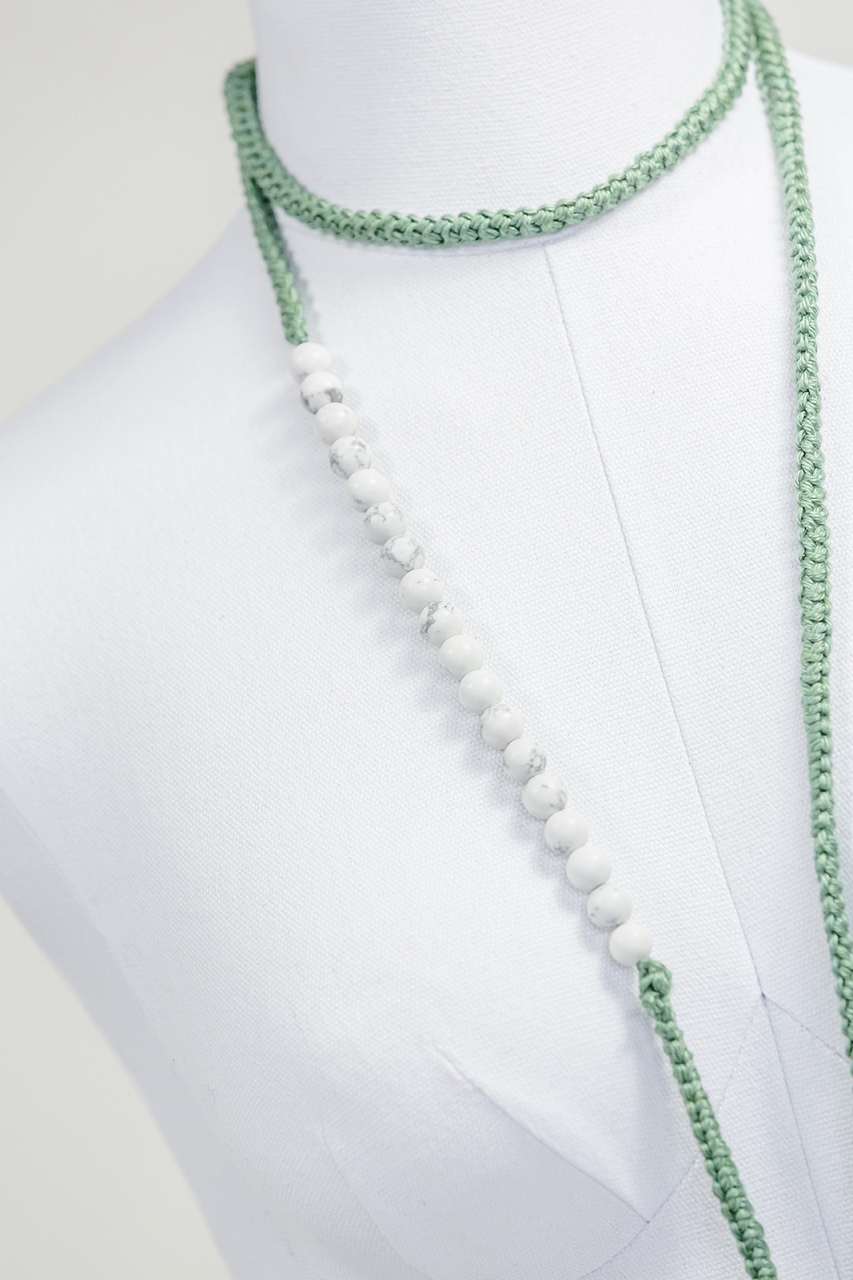 Colier Croșetat Manual cu Mărgele din Sticlă și Ciucure﻿ [2]