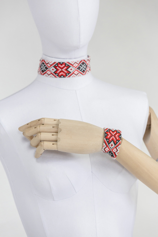 Set Colier și Brățară din Mărgele Țesute Manual [4]