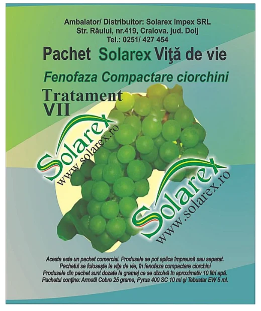 Fungicide - Pachet tratament viță de vie T7- compactarea ciorchinelui