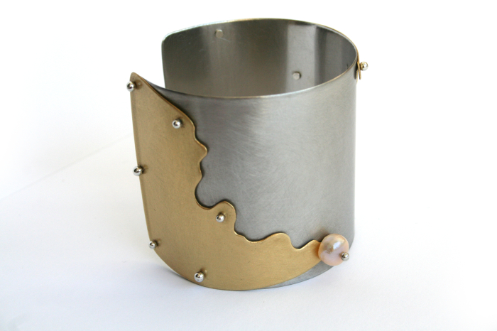 Brățară Layers Pearl Cuff statement cu accent de perlă [2]