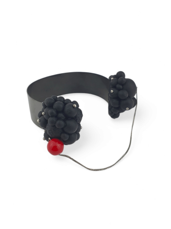 bratari - Bratara Magnetic black Cuff Spheres