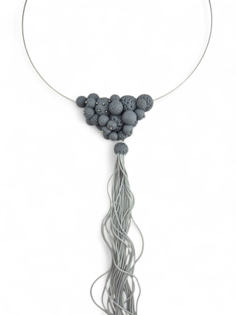 Colier Stormy Gray Spheres [3]