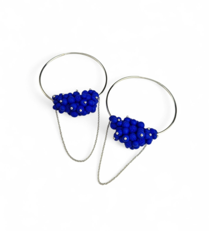 Cercei - cercei electric blue spheres