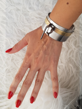 Brățară Nail Cuff statement cu accent industrial [1]