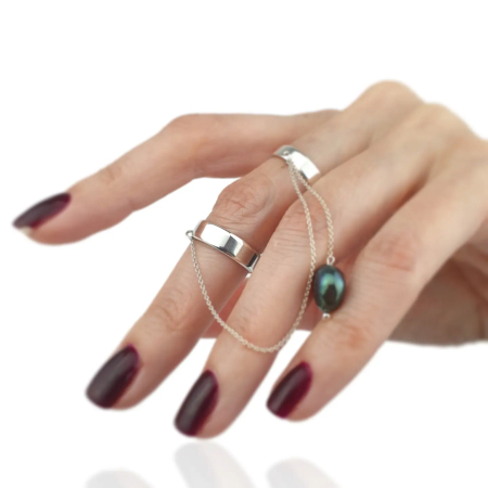 Inele - inele-twins-pearl-argint-perla