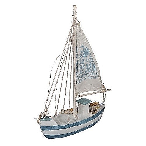 Barca decorativa bleu cu Led-uri [2]