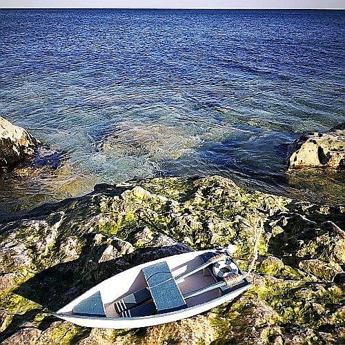 Barcuta din lemn in culori marine [4]