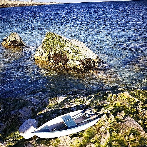 Barcuta din lemn in culori marine [5]