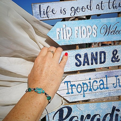 Bratara handmade Blue Sea Turtle [2]