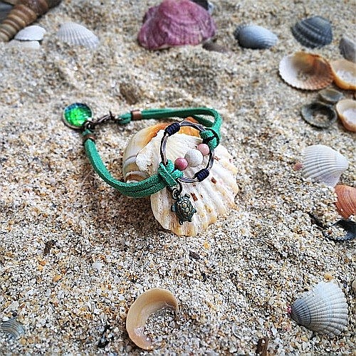 Bratara handmade Green Turtle [6]