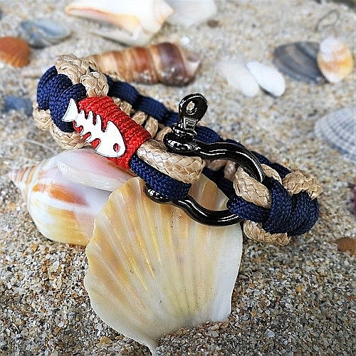 Bratara nautica Little Fish Bej [4]