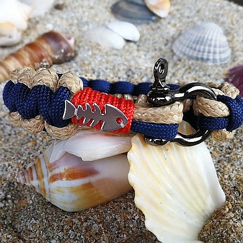 Bratara nautica Little Fish Bej [8]