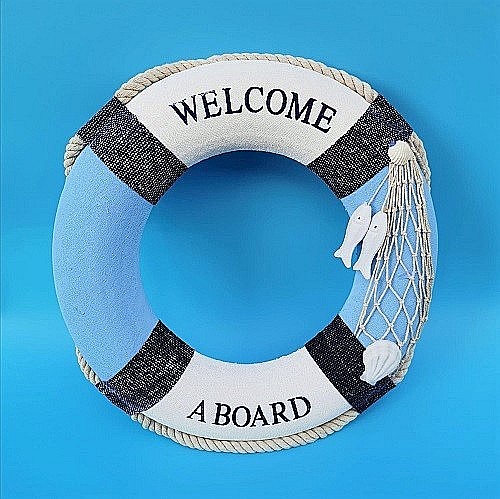 Colac de salvare albastru cu scoici, 30 CM [2]