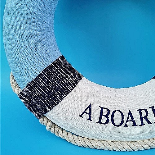 Colac de salvare albastru cu scoici, 30 CM [4]