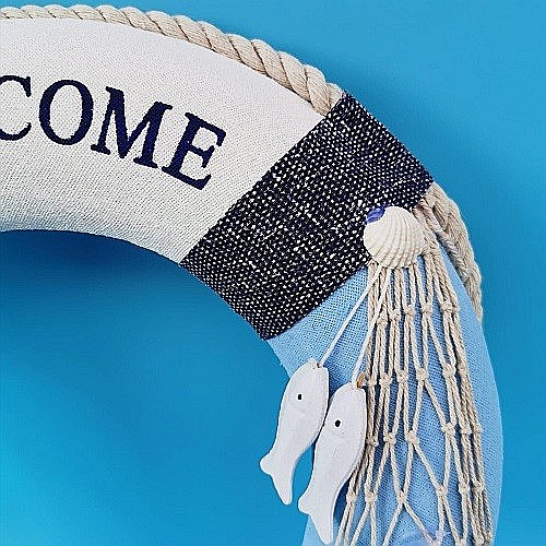 Colac de salvare albastru cu scoici, 30 CM [3]