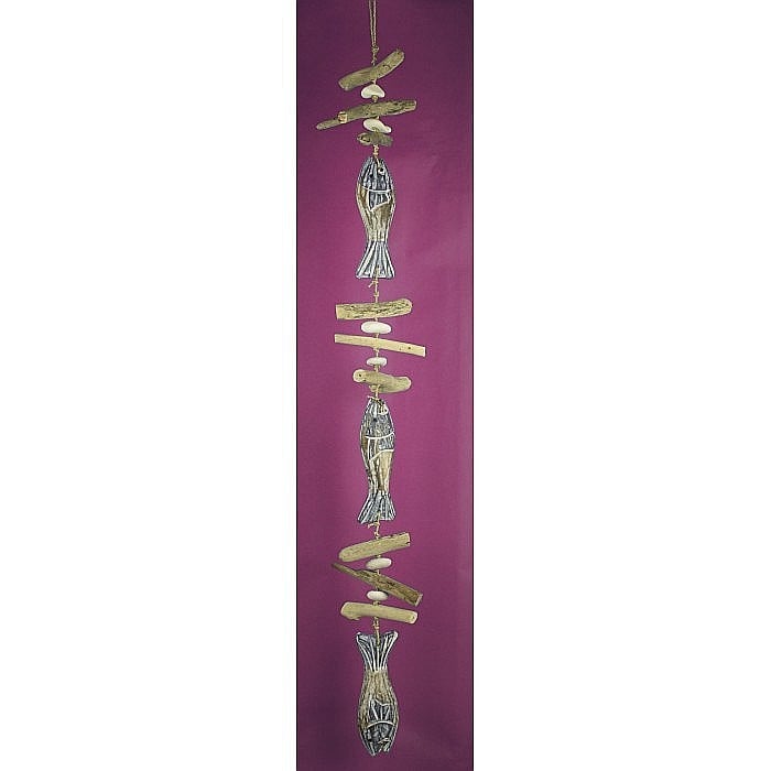 Decoratiune cu peste de agatat, din lemn 100 cm [2]