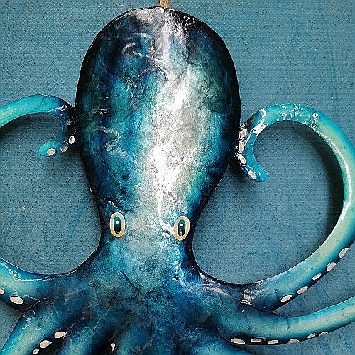 Decoratiune metal reciclat Caracatita [4]