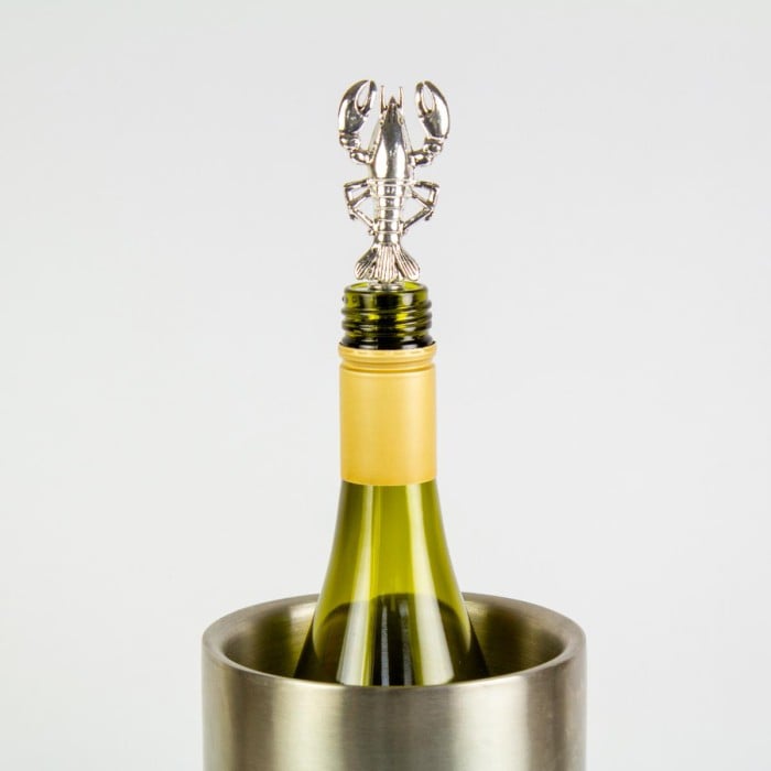 Dop Argintiu pentru Sticle de Vin cu Decor Homar [2]