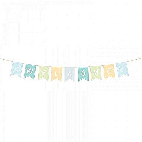 Ghirlanda stegulete lemn Welcome [4]