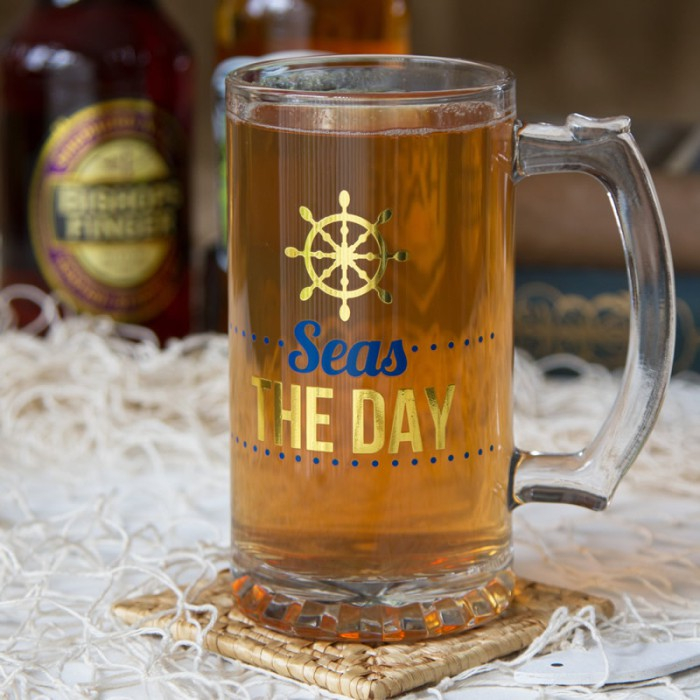 Halba de Bere "Seas the Day" cu Decor Timonă [4]