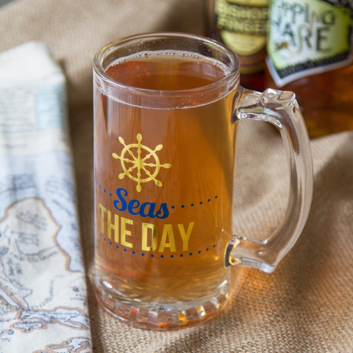 Halba de Bere "Seas the Day" cu Decor Timonă [3]
