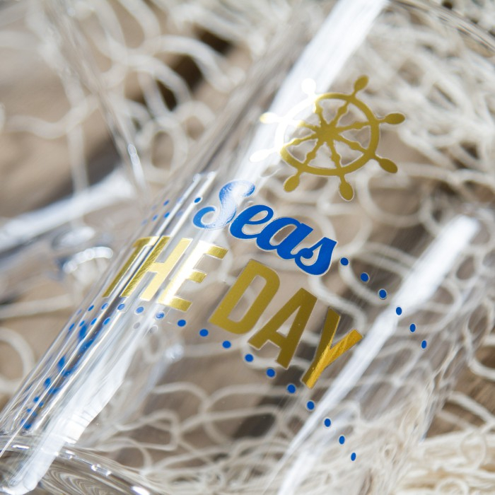 Halba de Bere "Seas the Day" cu Decor Timonă [2]