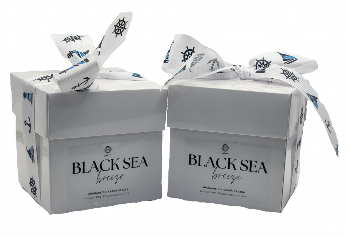Lumânare din ceară de soia ecologică în pahar de sticlă reutilizabil Black Sea Breeze, 180 gr [2]