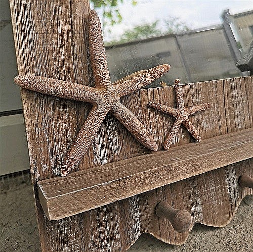 Oglinda "Beach" cu stea de mare / far de coasta, 60 cm [4]