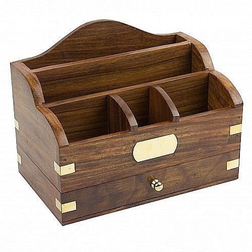 Organizator birou in stil nautic, din lemn, 20cm [3]