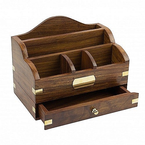 Organizator birou in stil nautic, din lemn, 20cm [2]