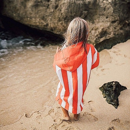 SET PROSOP PONCHO COPII DOCK AND BAY, POLIESTER, Coral 2-4 ani [3]