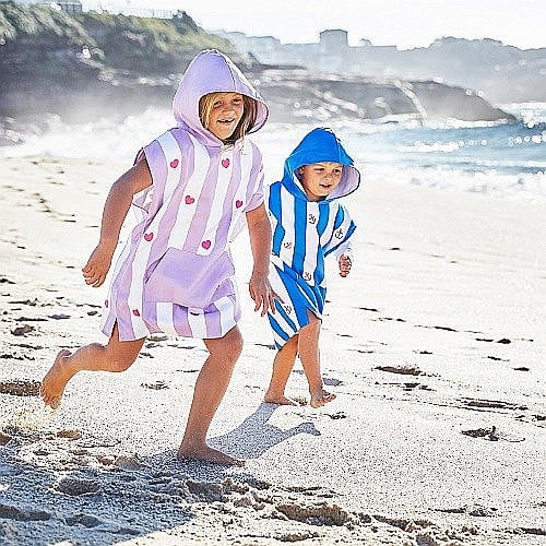Set prosop poncho copii Dock and Bay, Poliester, roz Inimi 4-7 ani [7]