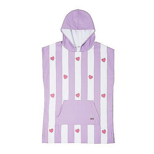 Set prosop poncho copii Dock and Bay, Poliester, roz Inimi 4-7 ani [10]