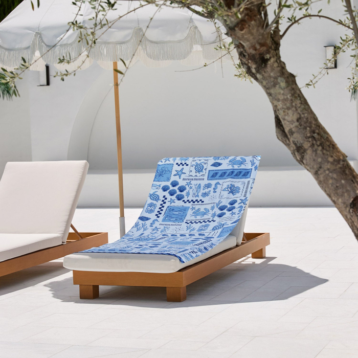 Prosop de Plaja Dock & Bay Grecian Shores, Foarte Mare – 200 x 90 cm, cu Saculet [8]