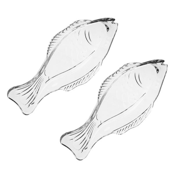 Set 2 Platouri din Sticlă în Formă de Pește – 29×16 cm [1]