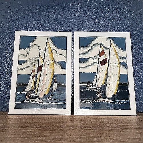 Set 2 tablouri sticla Yacht [4]