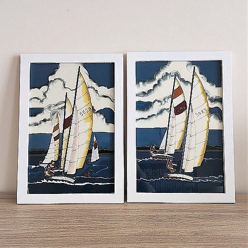 Set 2 tablouri sticla Yacht [2]