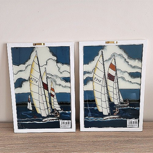 Set 2 tablouri sticla Yacht [6]