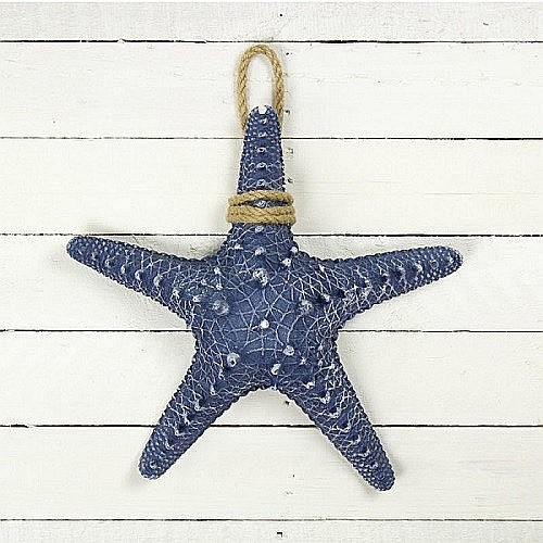 Stea de mare decorativa de agatat, albastra, 30cm [2]