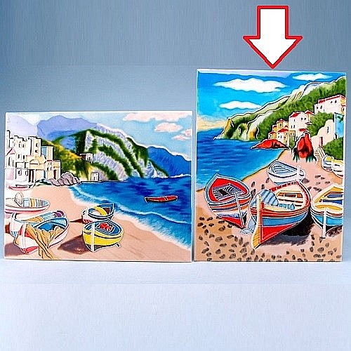 Tablou ceramica Barci B [3]