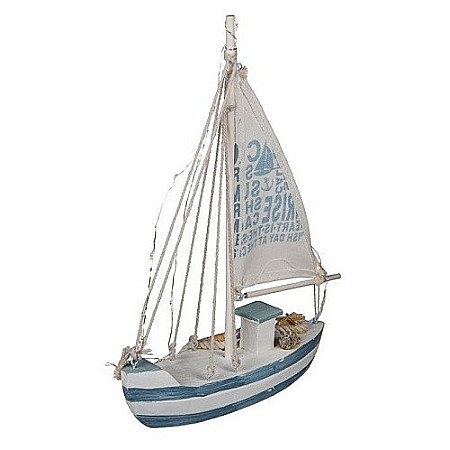 Barca decorativa bleu cu Led-uri [1]