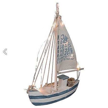 Barca decorativa bleu cu Led-uri [2]