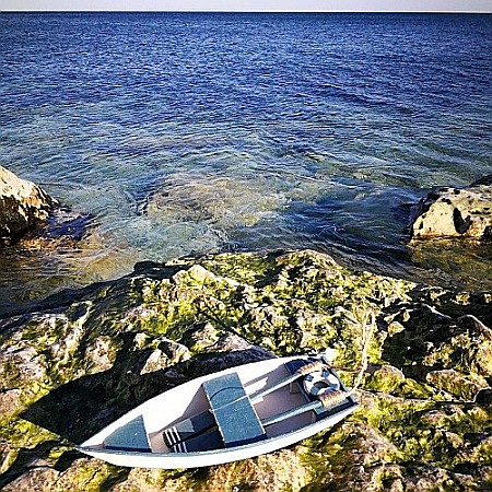 Barcuta din lemn in culori marine [3]