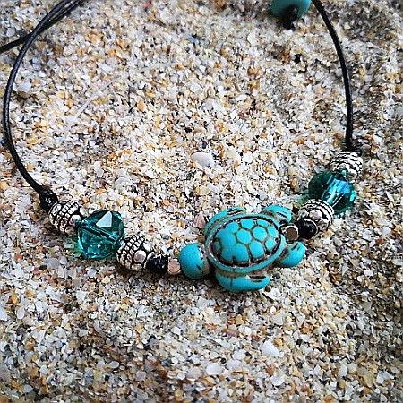 Bratara handmade Blue Sea Turtle [2]