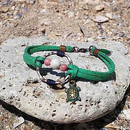 Bijuterii - Bratara handmade Green Turtle