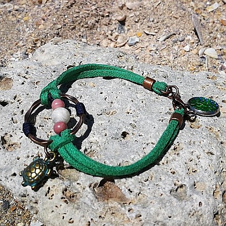 Bratara handmade Green Turtle [3]